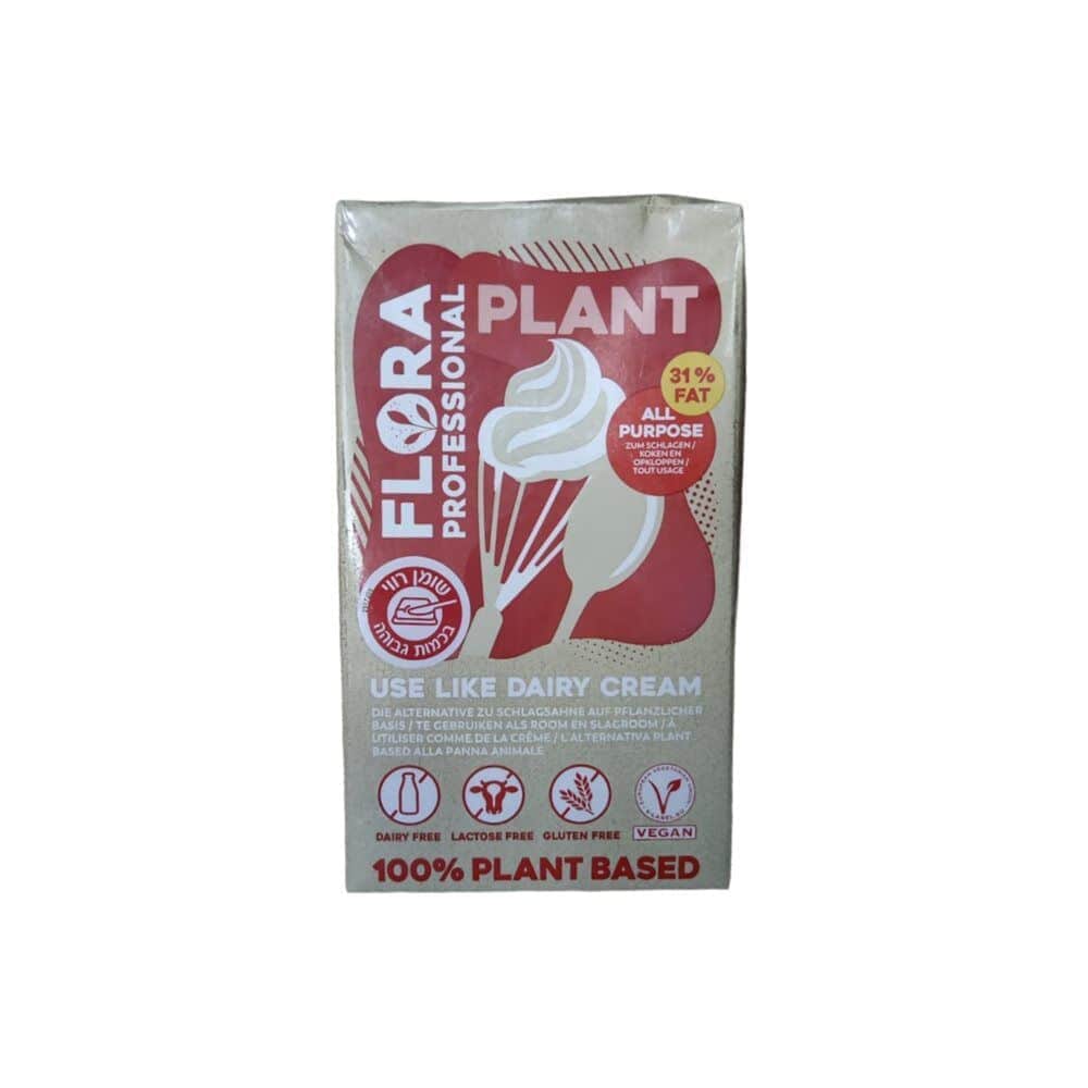 שמנת צמחית פלורה על בסיס עדשים- 1 ליטר