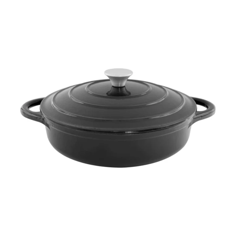 סיר סוטאז יצוק מצופה אמייל שחור קוטר 28 סמ