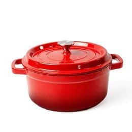 סיר עגול בנפח 5 ליטר יצוק מצופה אמייל עגול