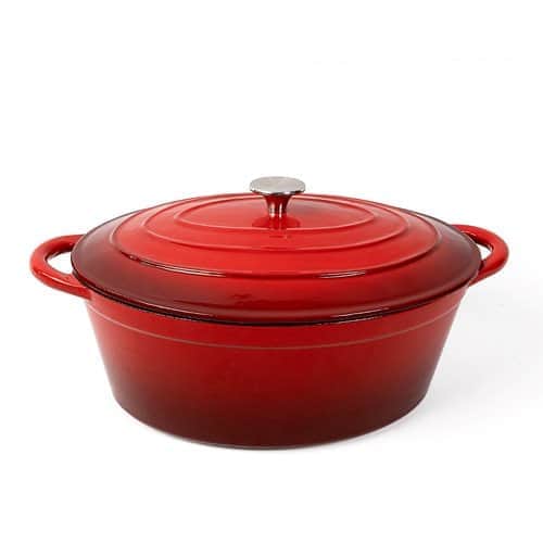 סיר 5 ליטר אובלי יצוק מצופה אמייל תמונה 1.