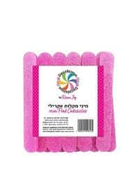 מקלות אקרילי מיני אורך 7 סמ- צבע ורוד נצנצים