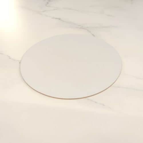 תחתית עגולה ציפוי לבן קוטר 29 MDF- בודד