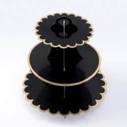 מעמד 3 קומות מקרטון צבע שחור