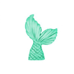 זנב בת ים מבצק סוכר- טורקיז