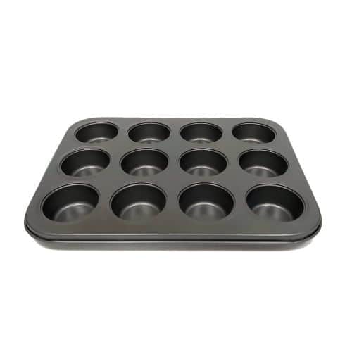 תבנית שקעים מאפינס קאפקייקס ממתכת 12 יח- רוסו