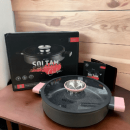 סולתם סיר סוטז' דגם קיוב- צבעי ידיות לבחירה- גודל 28 סמ 4 ליטר