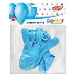 חבילת 10 בלונים בצבע תכלת