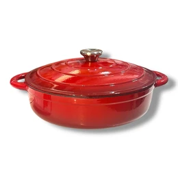 סיר סוטאז יצוק מצופה אמייל אדום קוטר 28 סמ