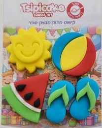 קישוט בצק סוכר אלמנטים קיץ