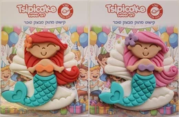 קישוט בצק סוכר בת ים עם שיער אדום