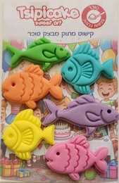 קישוט בצק סוכר דגים