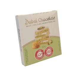 שוקולד דובאי לבן טבלת 60 גרם