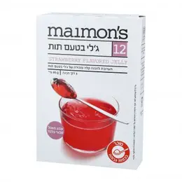 אבקה להכנת ג'לי בטעם תות מימונס- 85 גרם