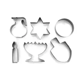 סט 6 חותכנים לעוגיות- חנוכה