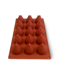 תבנית סיליקון להכנת קינוח בצורת תותים