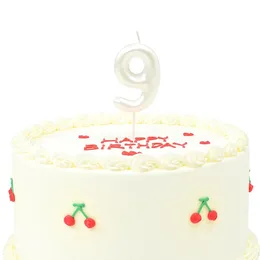 נר יום הולדת לבן פנינה- מספר 9