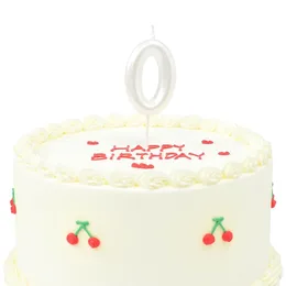 נר יום הולדת לבן פנינה- מספר 0