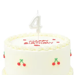 נר יום הולדת לבן פנינה- מספר 4