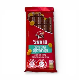 טבלת שוקולד קרם חלב וקורנפלקס 150 גרם