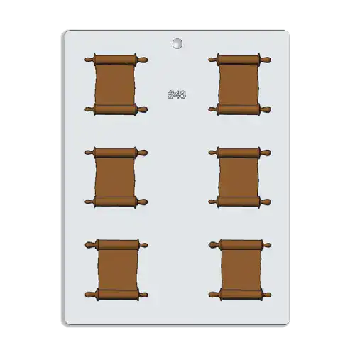תבנית פלסטיק לשוקולד- מגילה