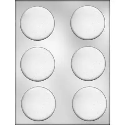 תבנית פלסטיק לשוקולד- עיגול שטוח קוטר 6