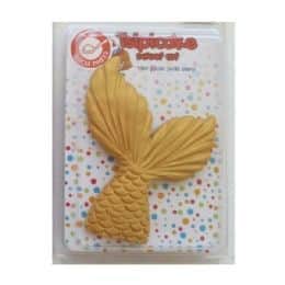 זנב בת ים מבצק סוכר- זהב