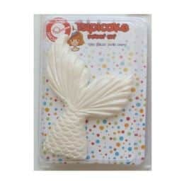 זנב בת ים מבצק סוכר- לבן