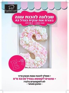 שבלונה מפלסטיק בגודל A3 האות E