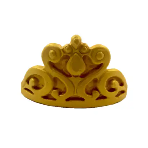 קישוט בצק סוכר- כתר קטן זהב מבצק סוכר נסיכה