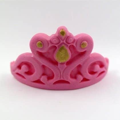 קישוט בצק סוכר- כתר נסיכה קטן ורוד