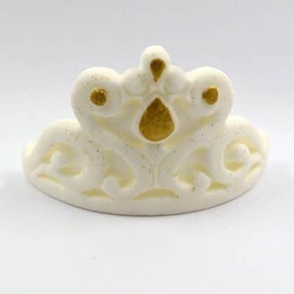 קישוט בצק סוכר- כתר נסיכה קטן לבן