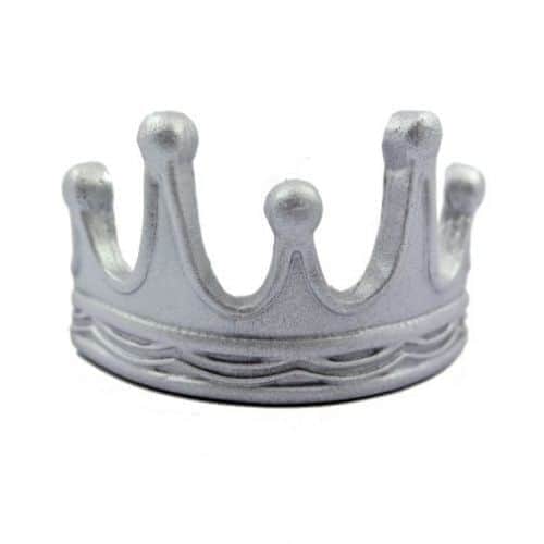 קישוט בצק סוכר- כתר מלך קטן כסף