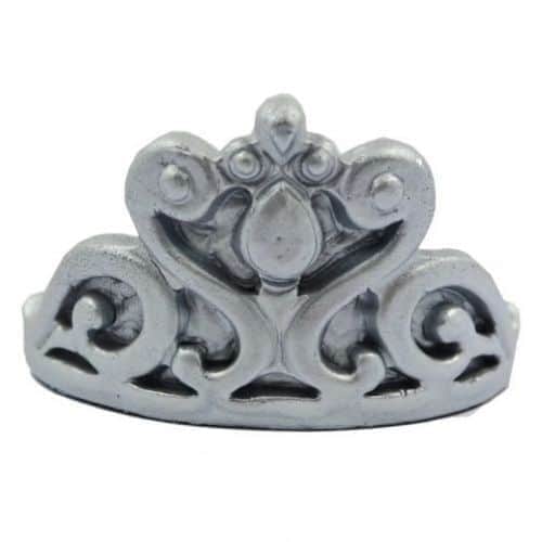 קישוט בצק סוכר- כתר נסיכה קטן כסף