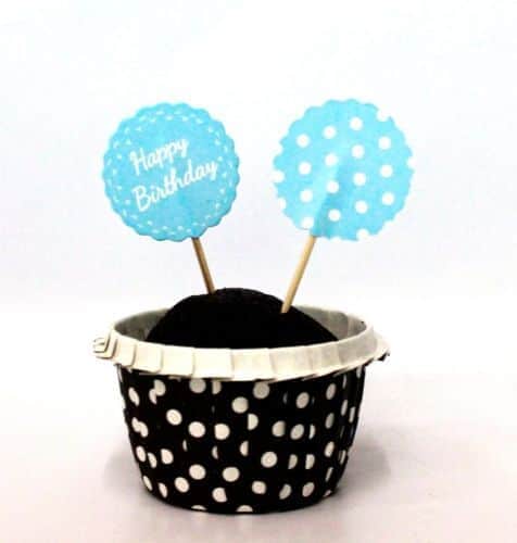 קיסם HAPPY BIRTHDAY כחול 12 יח'