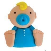 קישוט בצק סוכר- תינוק כחול