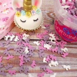 סוכריות חד קרן סגול לבן ורוד