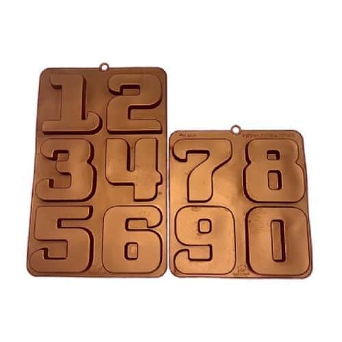 תבנית סיליקון ספרות עומדות דגם גלי- גובה ספרה 9 סמ