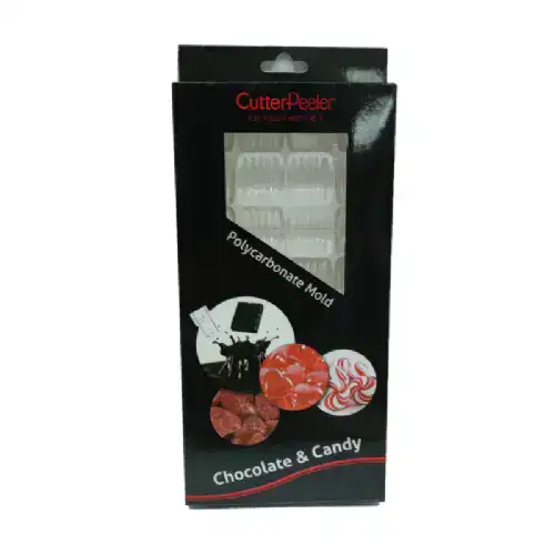 תבנית לפרלינים פוליקרבונט- דגם מלבני פסים