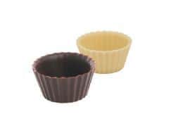 כוס משוננת קטנה- שוקולד לבן- 25 יח