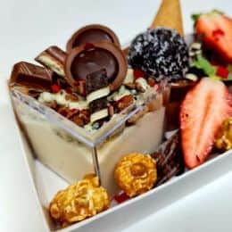 כוס קינוח קריסטלית מרובעת גודל 5.5/5.5- בודד