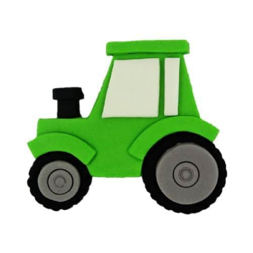 קישוט בצק סוכר- טרקטור ירוק