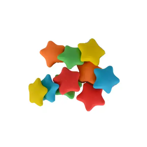 קישוט בצק סוכר- כוכבים צבעוניים